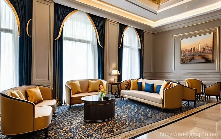 이라크 알라쉬드 호텔 역사 - **Prompt:** A dynamic, medium shot inside the Al-Rashid Hotel during the 1991 Gulf War, transformed ...