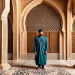 이라크 출신 유명 시인 - **Prompt 1: The Birth of Free Verse**
    "A visionary Arab poet, inspired, stands confidently amids...