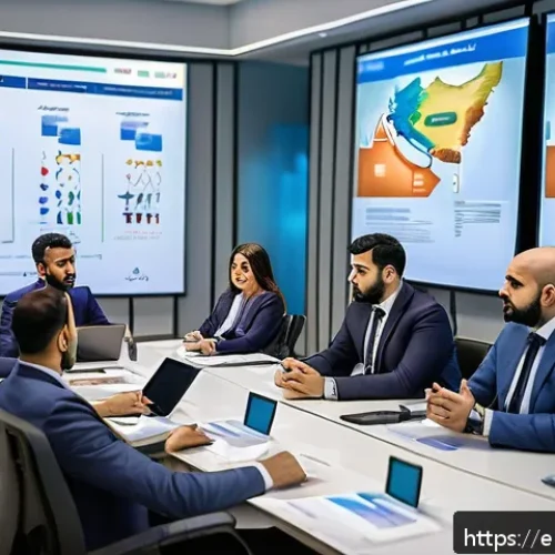 이라크 유명 인물 - A diverse group of young Iraqi political leaders in a modern conference room, engaging in a dynamic ...